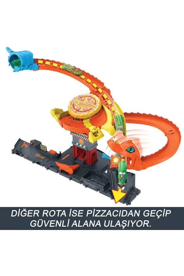 Htn81 Hot Wheels Pizza Dükkanında Kobra Macerası Oyun Seti