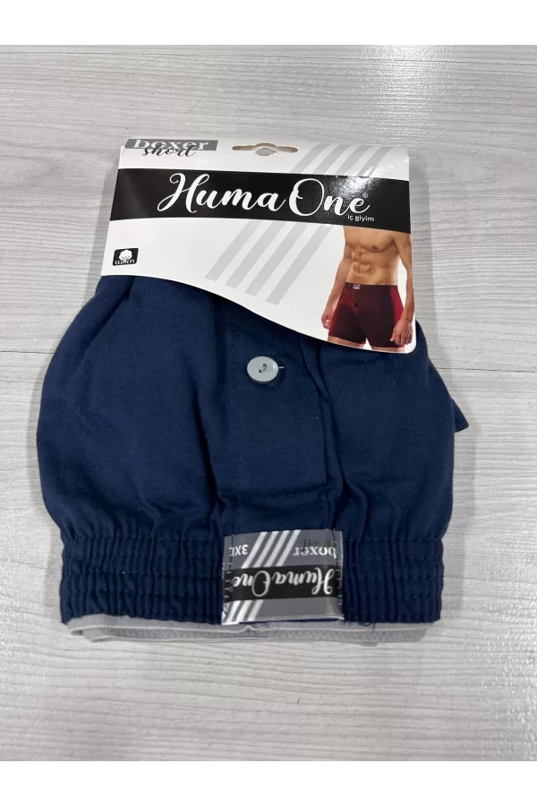Huma One Erkek Havlu Bel Düz Boxer Battal Boy 3XL Lacivert Renk