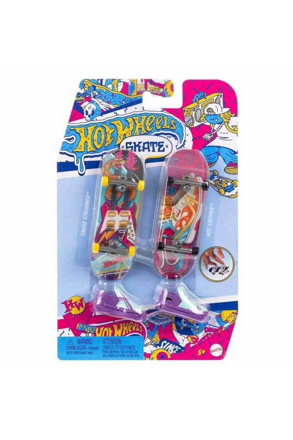 Hxl17 Hot Wheels Skate Retro Temalı İkili Parmak Kaykay Ve Ayakkabı Paketi