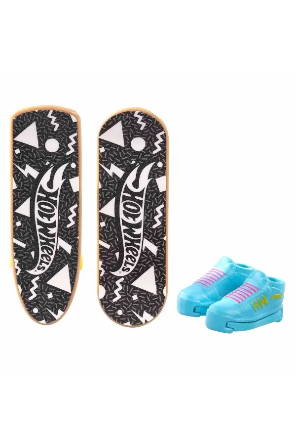 Hxl17 Hot Wheels Skate Retro Temalı İkili Parmak Kaykay Ve Ayakkabı Paketi
