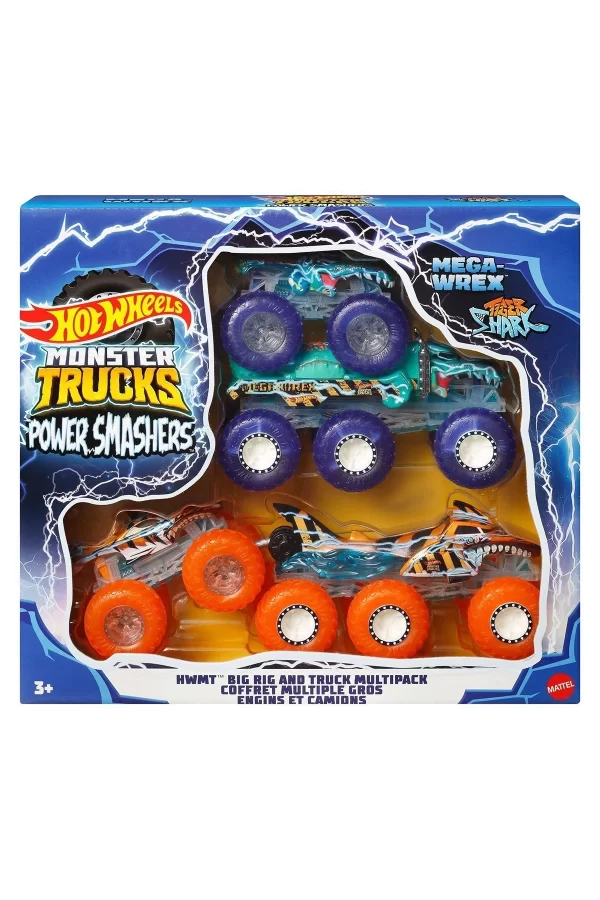 Hyj29 Hot Wheels Monster Trucks Power Smashers Çoklu Paket