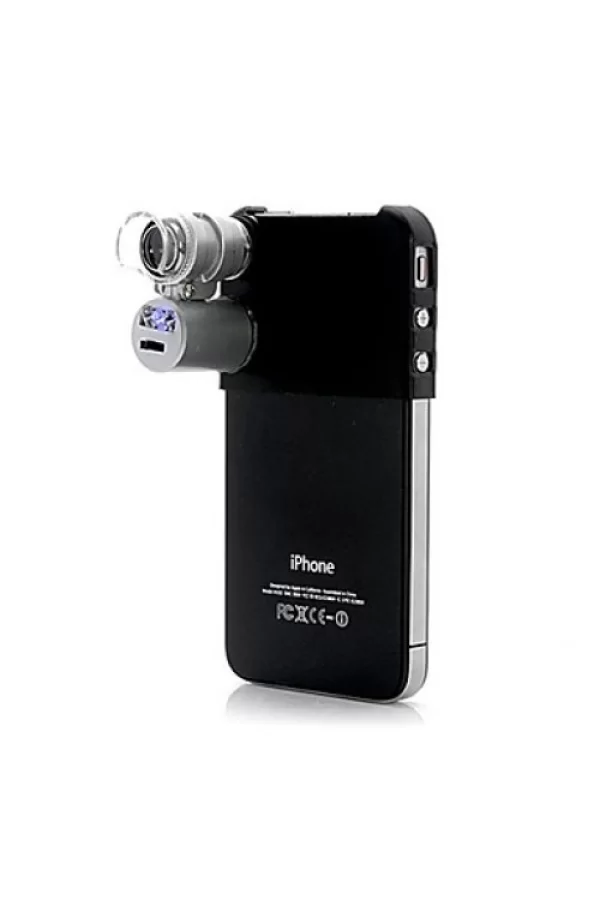 Iphone5 Için Uyumlu Kapaklı Lens Mikroskop Taşınabilir Mini Cep Boyutu Led Mikroskop No.9882ip5ii