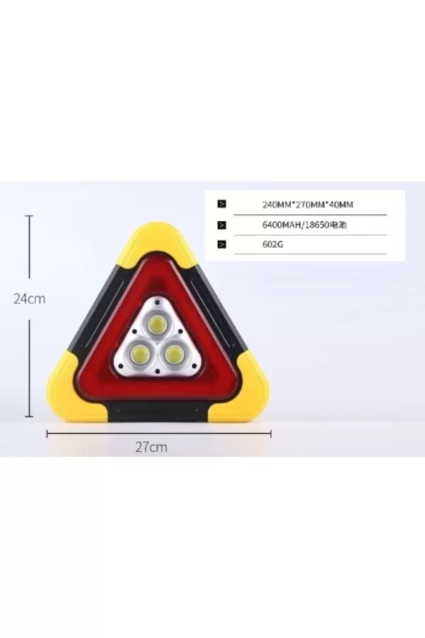 Luz&Pos Işıklı Acil Durum Reflektörü - Siyah