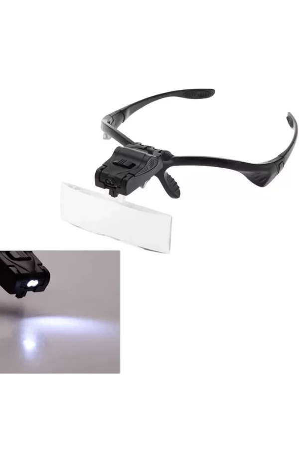 Işıklı Gözlük Büyüteç  5 Farklı Lens 9892b