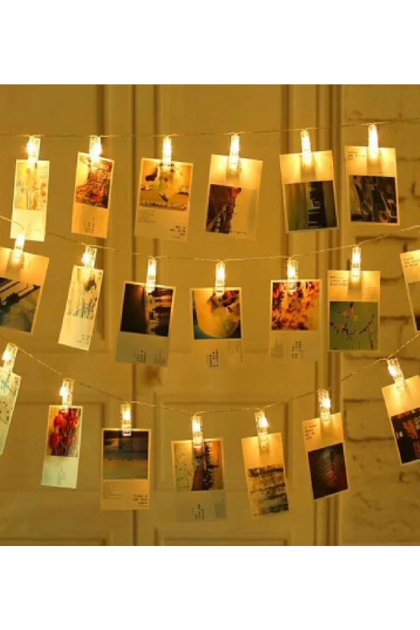 Işıklı Mandallı Fotoğraf Albümü 20li