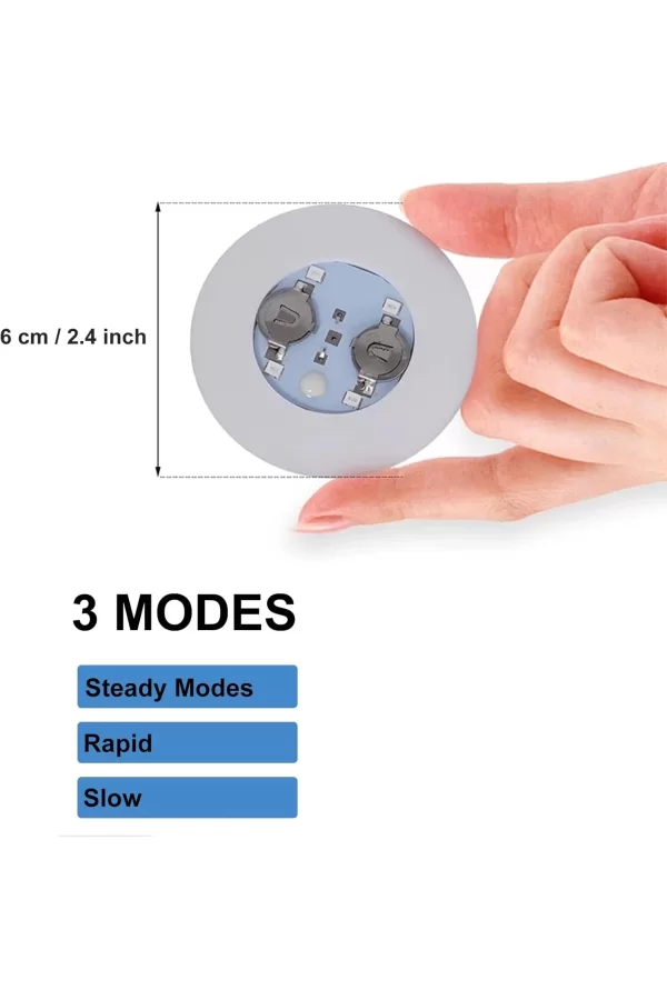 Işıklı Yapışkanlı Bardak Altı Aparatı Ledli 3 Modlu 6 Cm Çap 1 Adet