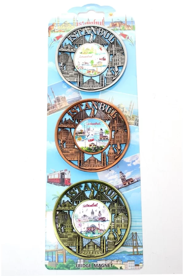 İstanbul Temalı Metal Magnet 3lü Set Alk2891