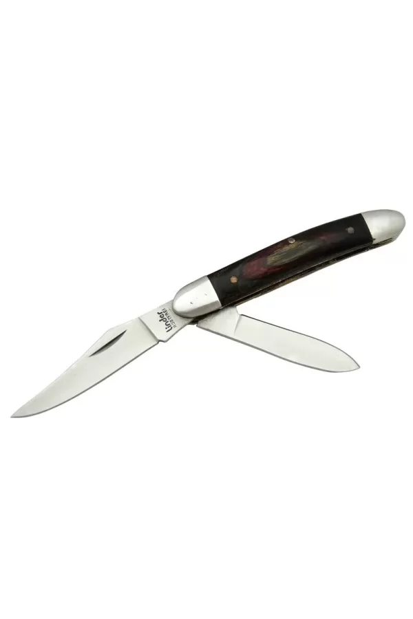K-21 Linder Çiftli / Çift Ağızlı Çakı 14,5 Cm - Ahşap Saplı, Manuel