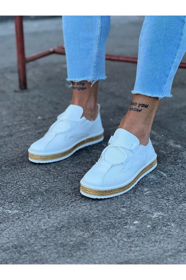 K&A  KA015 Beyaz Erkek Casual Ayakkabı