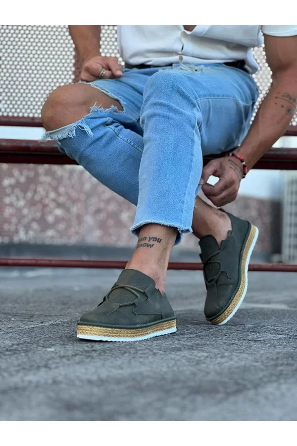 K&A  KA015 Haki Erkek Casual Ayakkabı