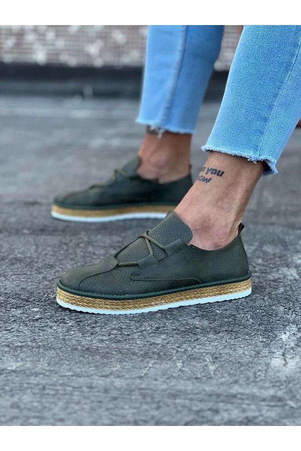 K&A  KA015 Haki Erkek Casual Ayakkabı