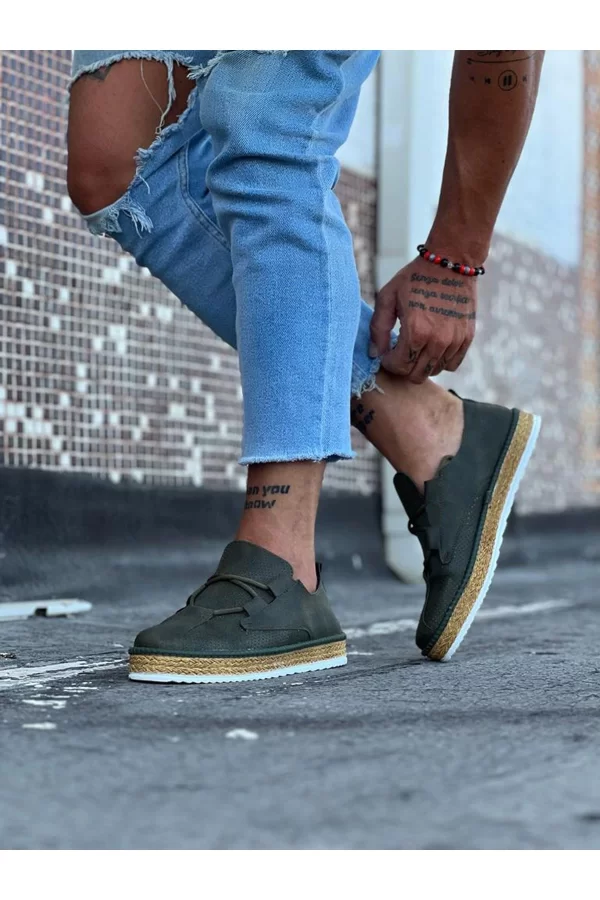 K&A  KA015 Haki Erkek Casual Ayakkabı