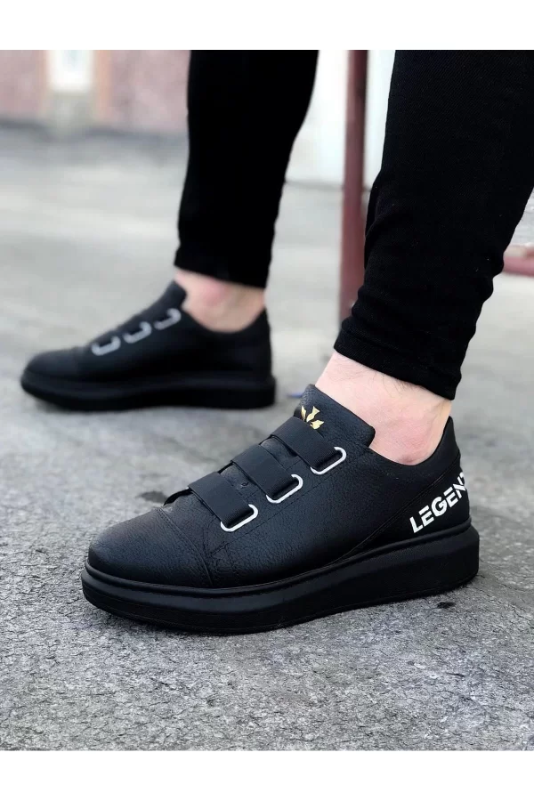 K&A  KA029 3 Bant Legend Kömür Kalın Taban Casual Erkek Ayakkabı