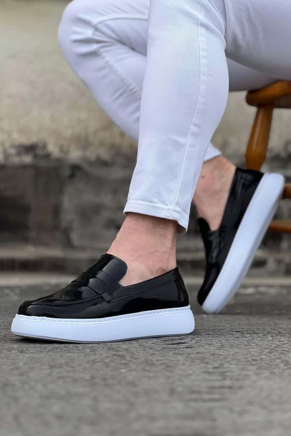 K&A  KA161 Siyah Rugan Erkek Casual Ayakkabı