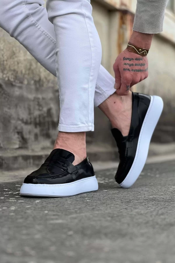 K&A  KA161 Siyah Rugan Erkek Casual Ayakkabı