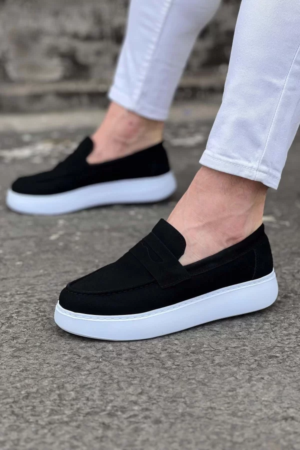 K&A  KA161 Siyah Süet Erkek Casual Ayakkabı