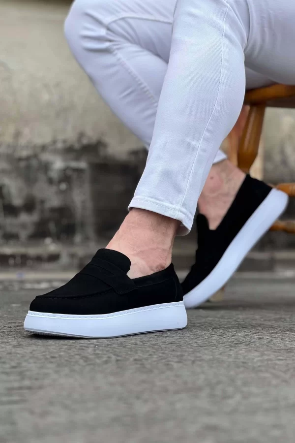 K&A  KA161 Siyah Süet Erkek Casual Ayakkabı