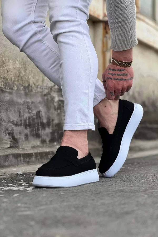 K&A  KA161 Siyah Süet Erkek Casual Ayakkabı