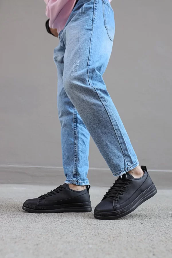 K&A Sneakers Ayakkabı 010 Siyah (Siyah Taban)