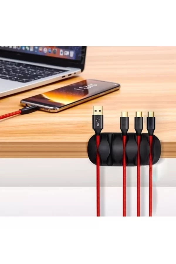Kablo Kanalı 5 Kanallı Tutucu - 3 Adet