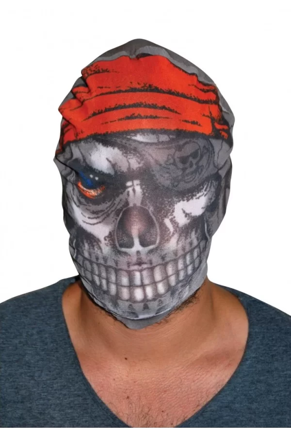 Kafaya Geçmeli Bez Korsan Maskesi 3D Baskılı