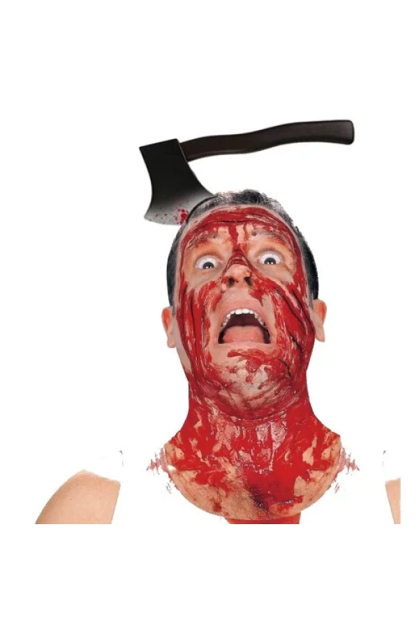 Kafaya Saplanmış Halloween Kanlı Balta Şaka Tacı
