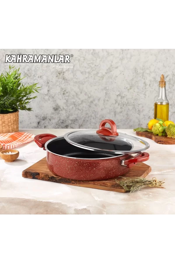 Kahramanlar Kiremit Basık Tencere 30cm