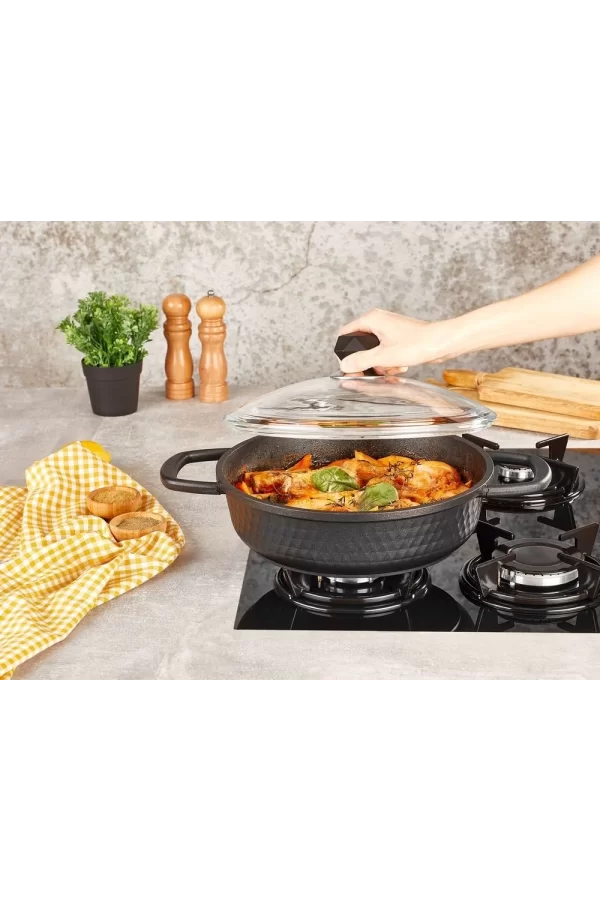 Kahramanlar Motto Basık Tencere 24cm 2532