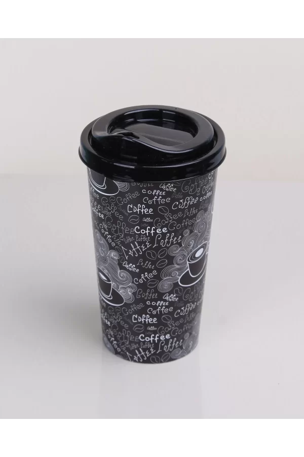Kahve Bardağı - Kapaklı Desenli 650ml