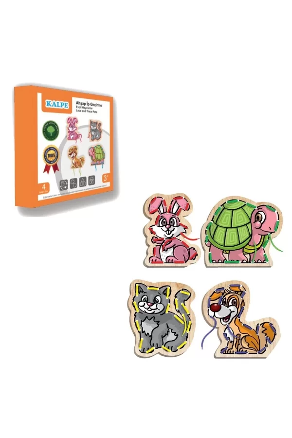 Kal-1019-1020 Chiva, Ahşap İp Geçirme- Safari Hayvanlar