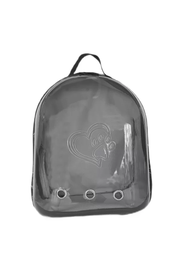 Kalpli Patili Astronot Şeffaf Taşıma Sırt Çantası Gri 24x32x42 cm