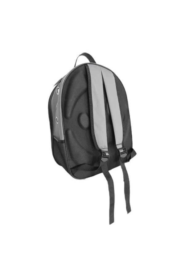 Kalpli Patili Astronot Şeffaf Taşıma Sırt Çantası Gri 24x32x42 cm