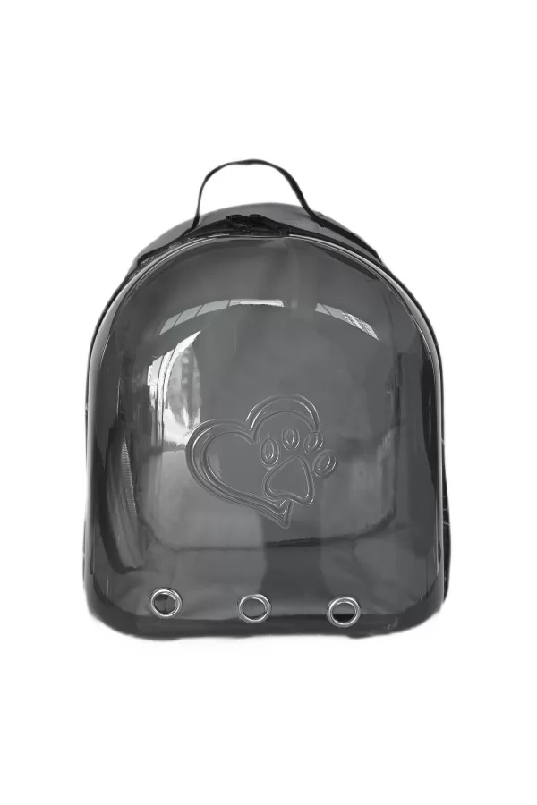 Kalpli Patili Astronot Şeffaf Taşıma Sırt Çantası Gri 24x32x42 cm
