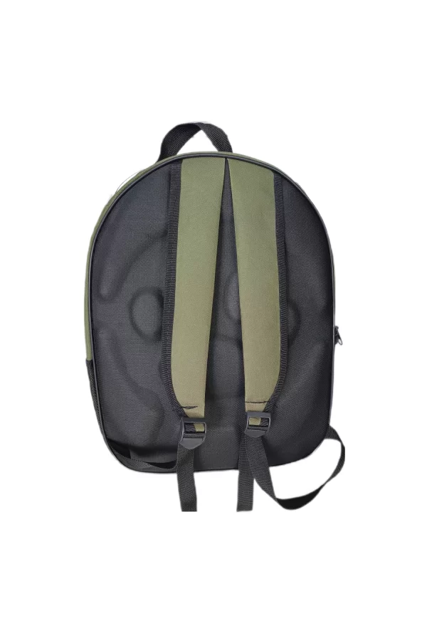 Kalpli Patili Astronot Şeffaf Taşıma Sırt Çantası Haki 24x32x42 cm
