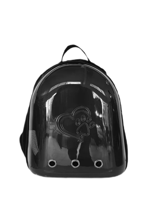 Kalpli Patili Astronot Şeffaf Taşıma Sırt Çantası Siyah 24x32x42 cm