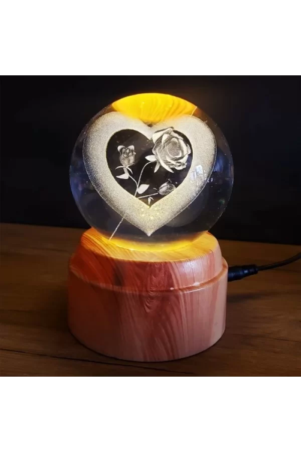 Kalpli Usbli Dönen Cam Küre