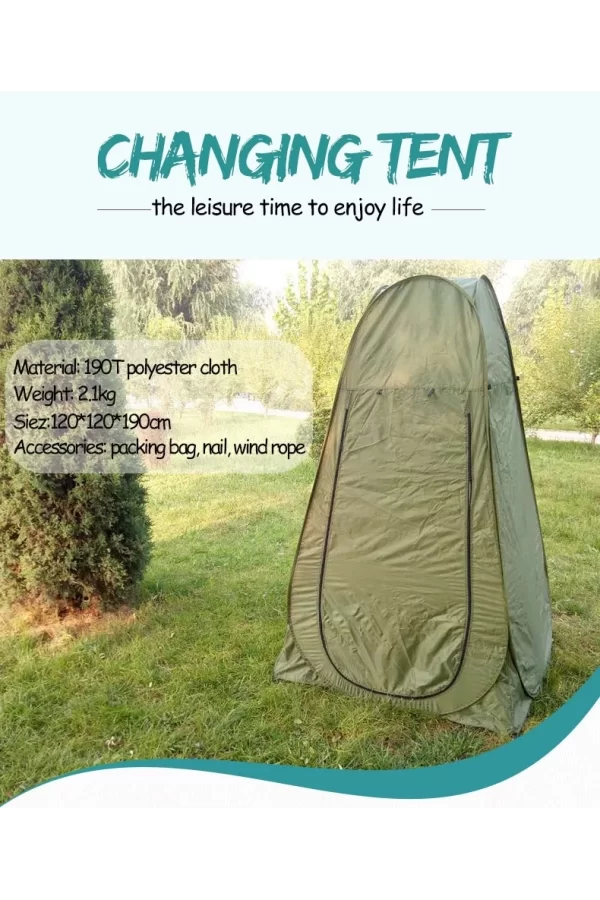 Kamp Alanı Duş Giyinme Wc Çadırı Fotoğrafcı Prova Kabini 190x120x120