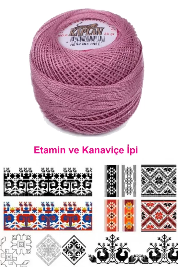 Kaplan Etamin Ve Kanaviçe İpi 8 No Kod/Renk: 3352 - Royaleks