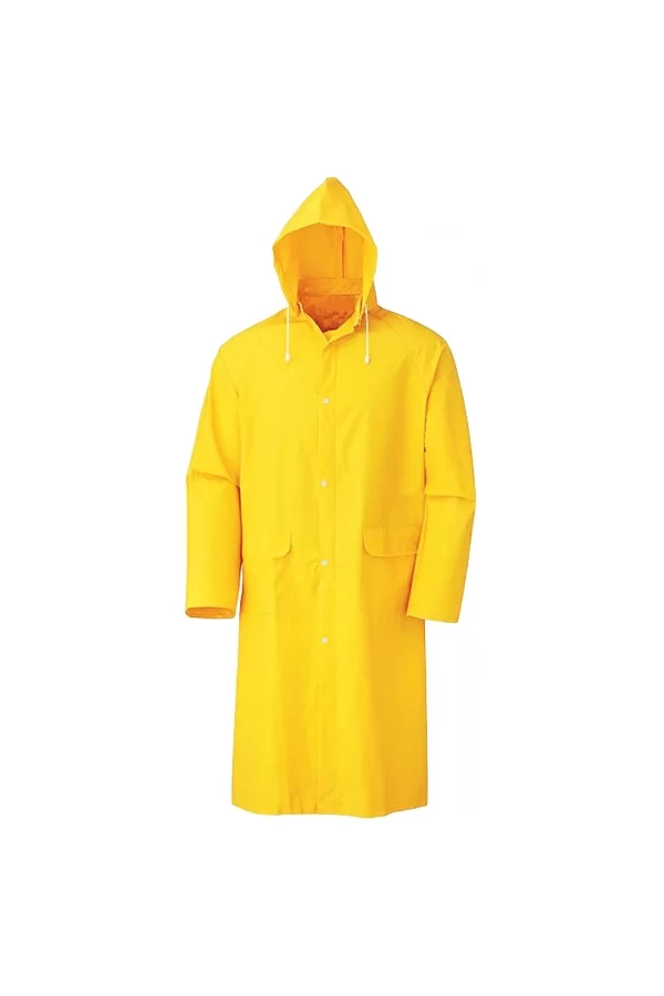 Kapşonlu Cepli Lüx Yağmurluk Sarı - Standart Beden 2xl