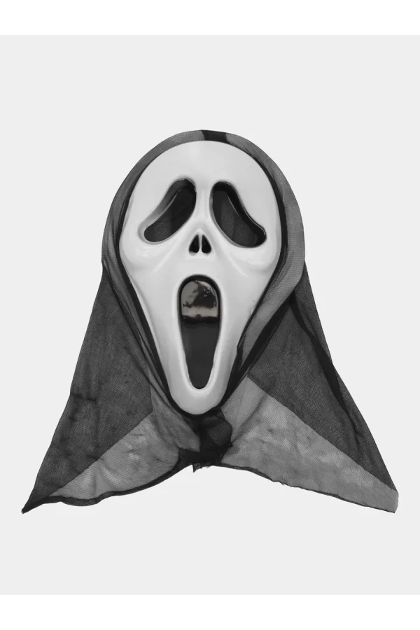 Kapşonlu Çığlık Maskesi Scream Maskesi - Hayalet Maskesi 33x21 Cm