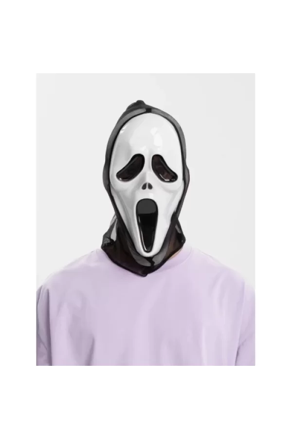 Kapşonlu Çığlık Maskesi Scream Maskesi - Hayalet Maskesi 33x21 cm
