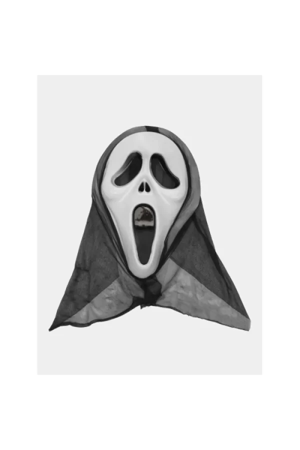 Kapşonlu Çığlık Maskesi Scream Maskesi - Hayalet Maskesi 33x21 cm