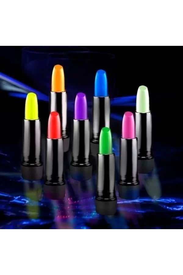 Karanlıkta Parlayan Yanan Uv Neon Ruj Yüz Boyama 6 Adet 6 Renk