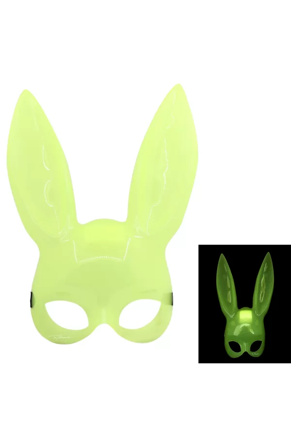 Karanlıkta Yanan Glow Floresan Tavşan Maskesi