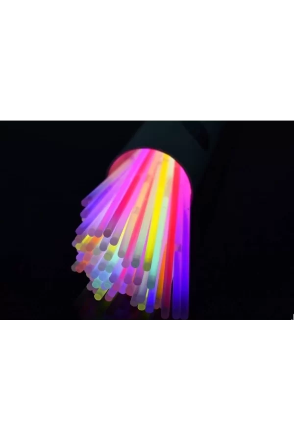 Karanlıkta Yanan Parlayan Fosforlu Glow Stick Çubuk Bileklik 50 Adet
