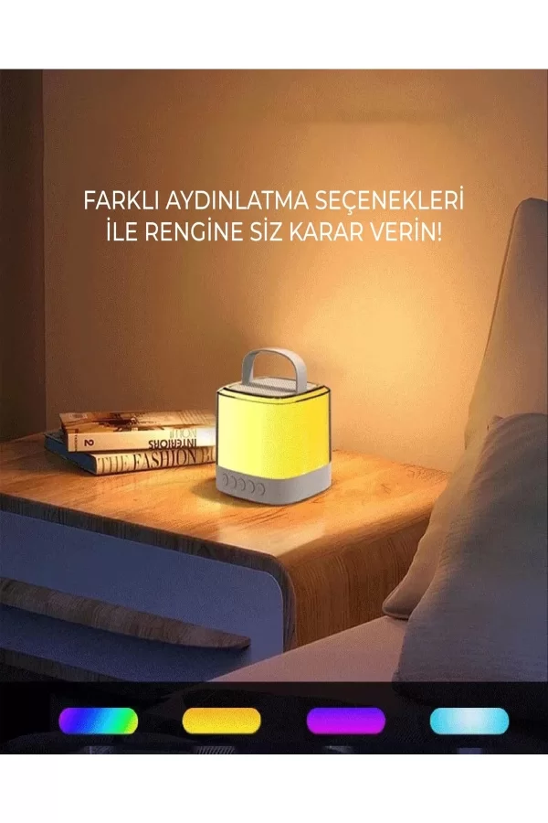 Karaoke Bluetooth Hoparlör Aggıy Ag-s7 Kablosuz Mikrofonlu Rgb Led Parti Işıklı