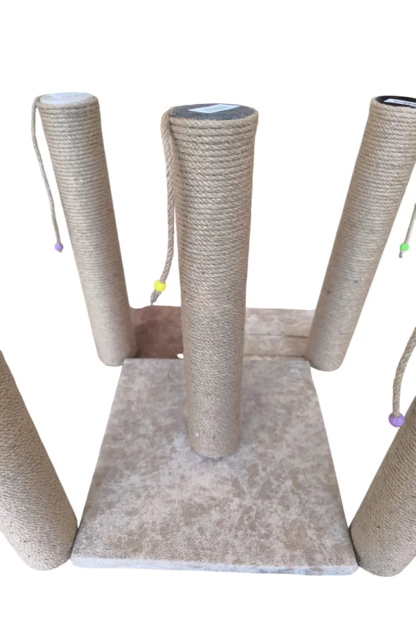 Kare Tabanlı Doğal Jut Kedi Tırmalama Tahtası 40 cm Karışık