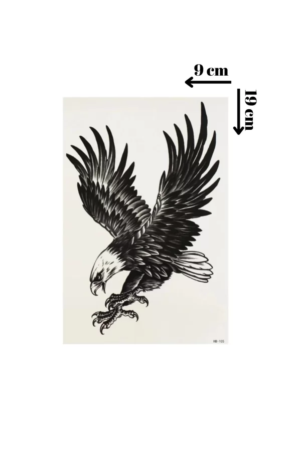 Kartal Geçici Dövme Şablonu - Ff037