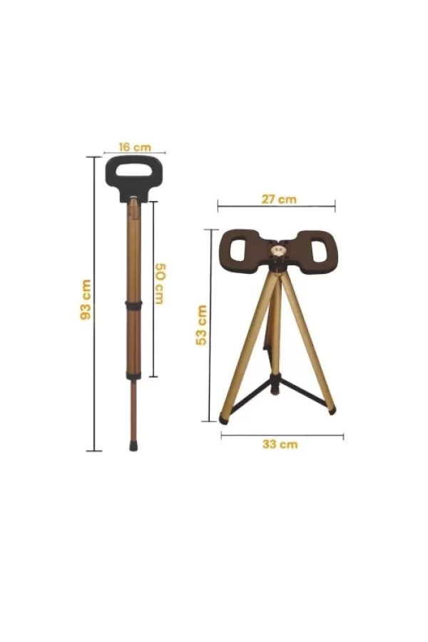 Katlanabilir Baston Tabure, Walking stick and portable stoo