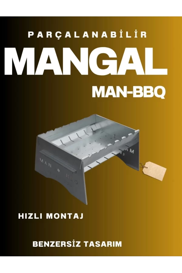Katlanabilir Mangal - Portatif Katlanabilir Kamp Ve Piknik Mangalı 1 Mm Kalınlık